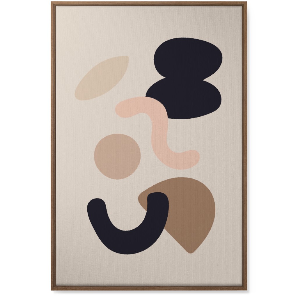 Abstract Collage - Neutral Wall Art, Natural, Single piece, Canvas, 24x36, Beige, Pearl