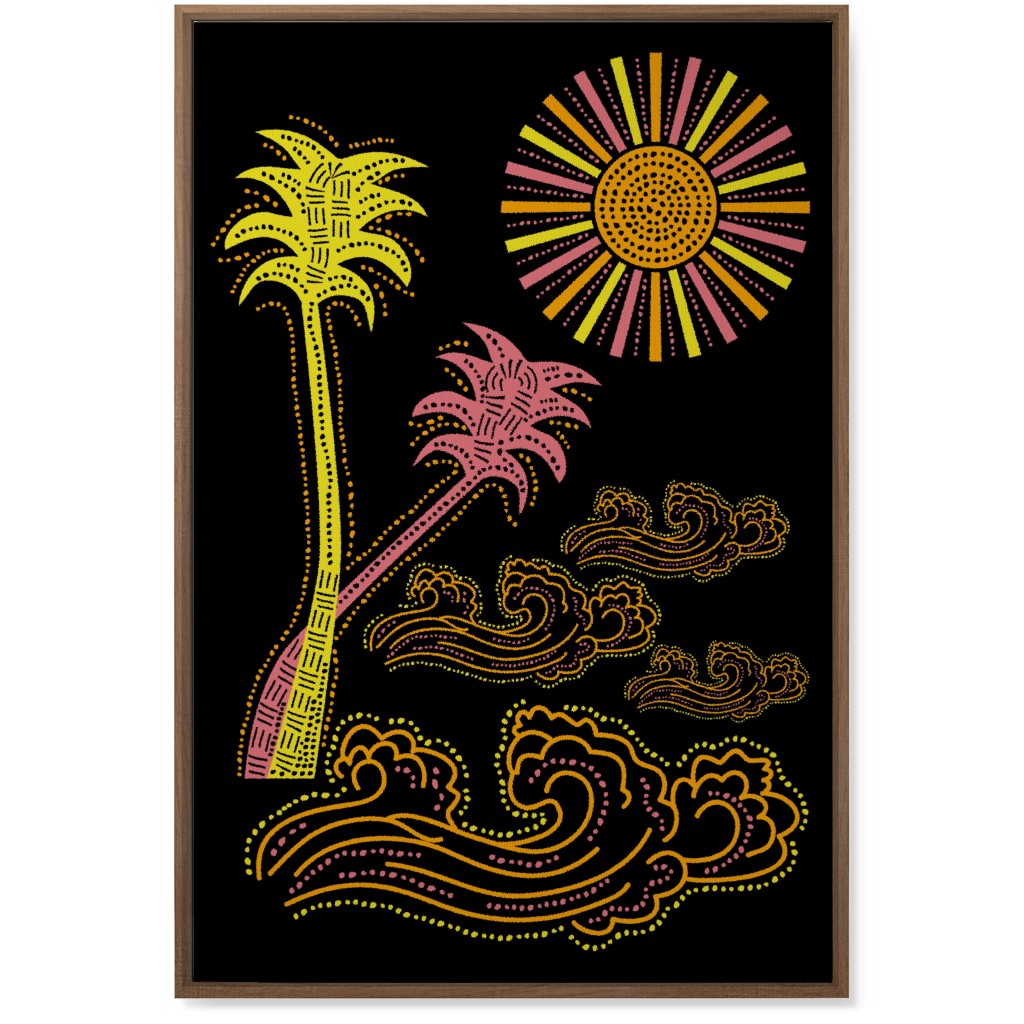 Optimistic Sunny Tropical Summer Art Wall Art, Natural, Single piece, Canvas, 24x36, Multicolor