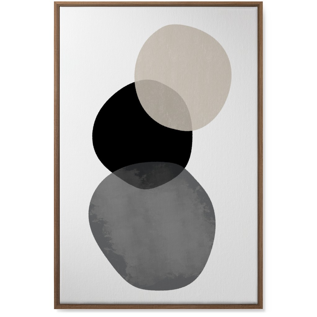 Stones Wall Art, Natural, Single piece, Canvas, 24x36, Gray