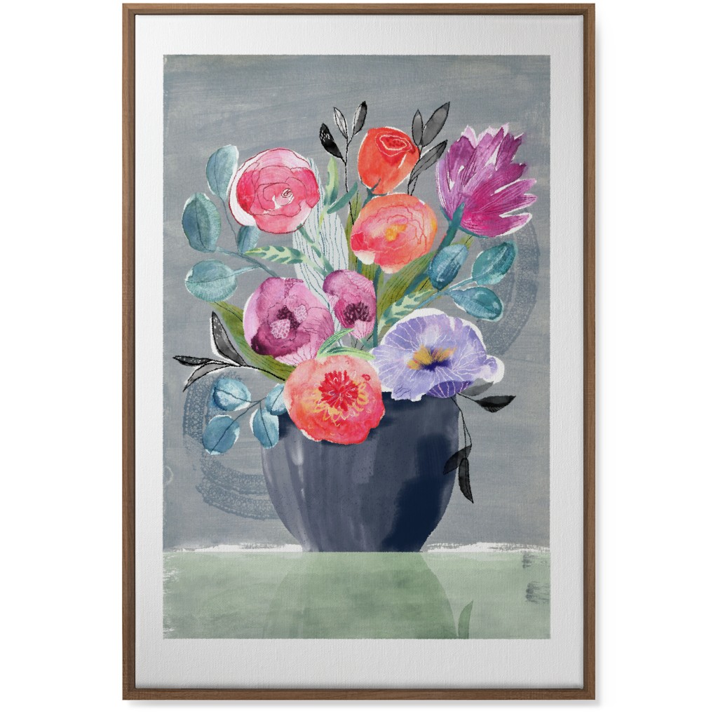 Floral Still Life - Multi Wall Art, Natural, Single piece, Canvas, 24x36, Multicolor