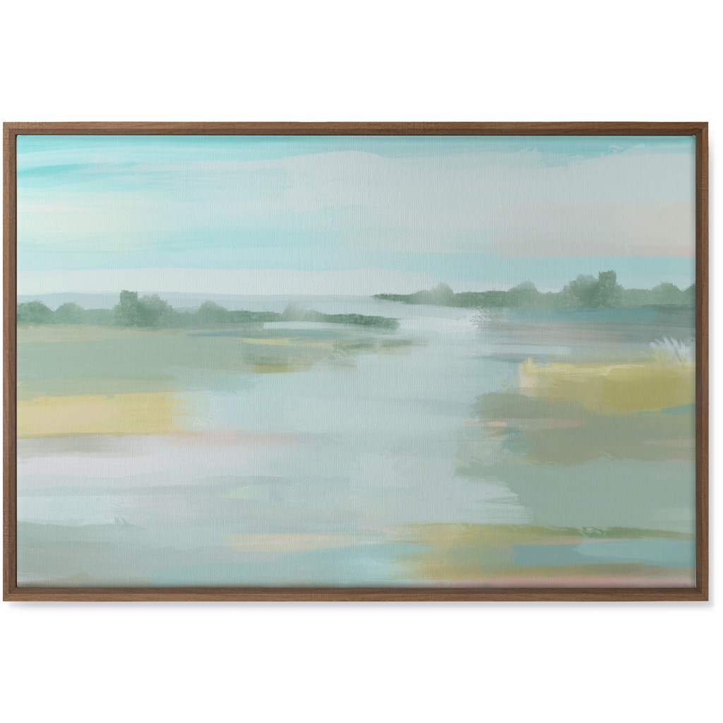 Tidewater Wall Art, Natural, Single piece, Canvas, 24x36, Blue, True Blue