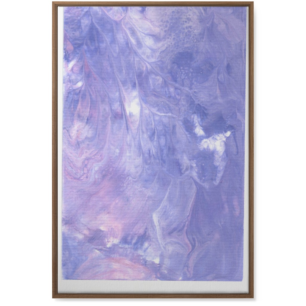 Acrylic Pour Abstract - Purple Wall Art, Natural, Single piece, Canvas, 24x36, Purple