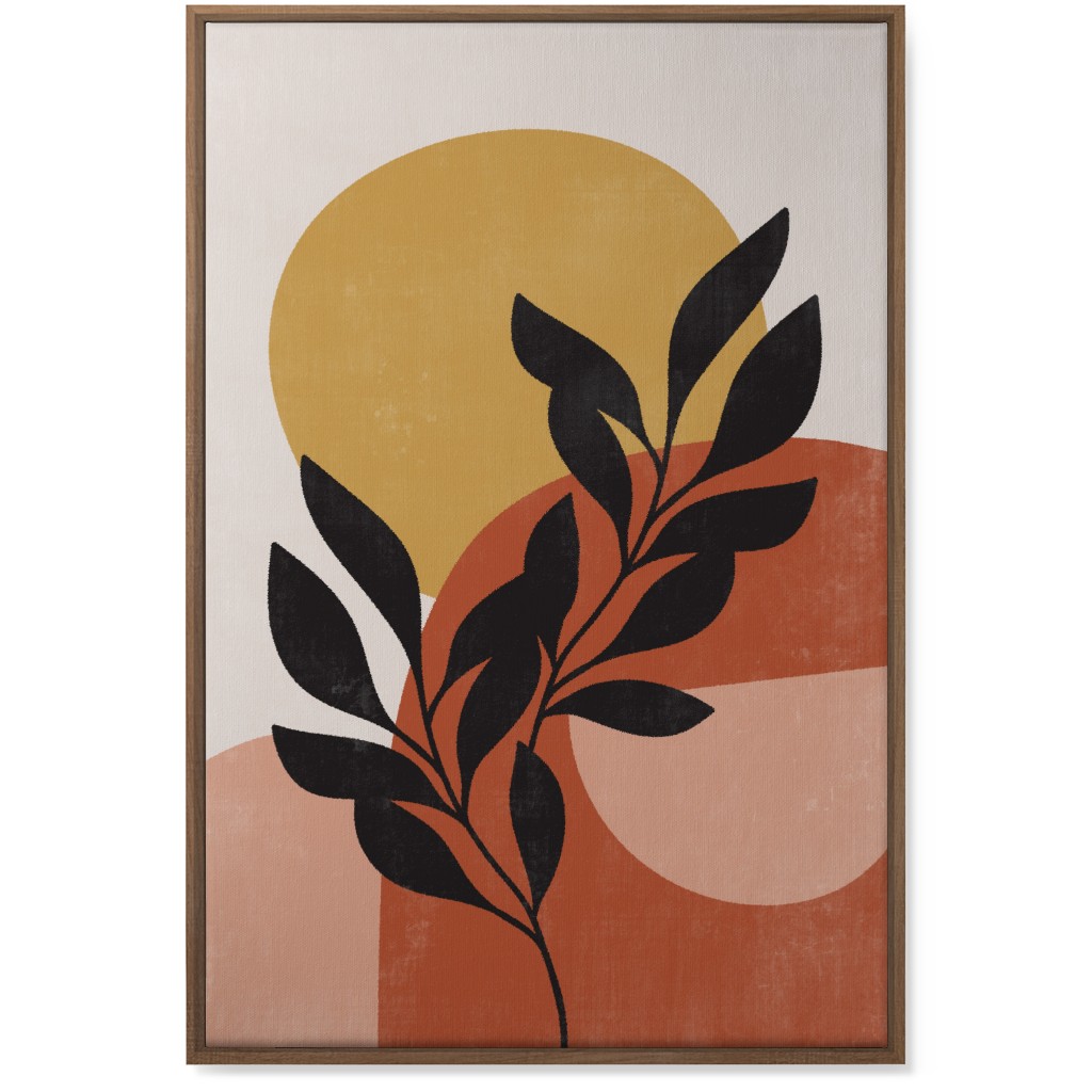 Earthen Crest - Terracotta Wall Art, Natural, Single piece, Canvas, 24x36, Orange