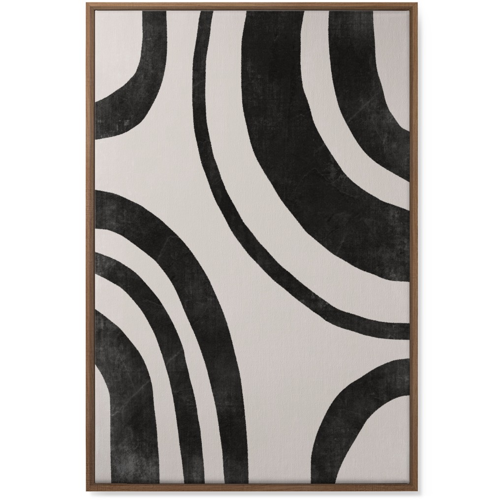 Pathway - Black and Beige Wall Art, Natural, Single piece, Canvas, 24x36, Black, Black