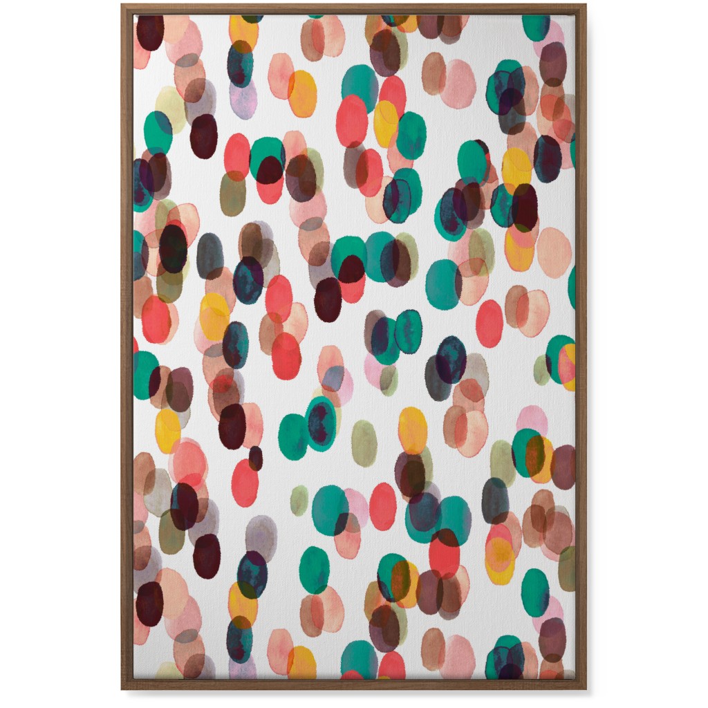 Relaxing Colorful Dots - Multi Wall Art, Natural, Single piece, Canvas, 24x36, Multicolor