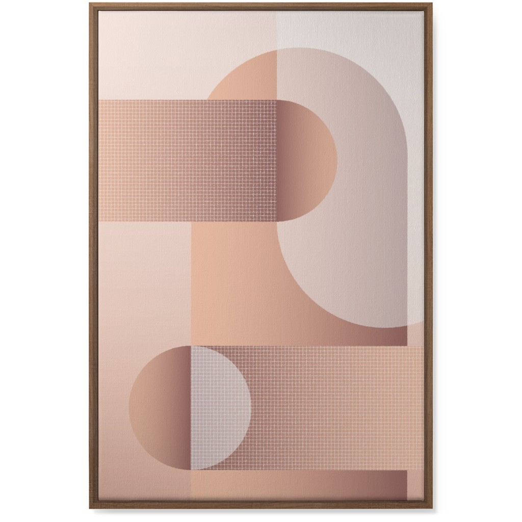 Geometric Arches - Neutral Wall Art, Natural, Single piece, Canvas, 24x36, Pink