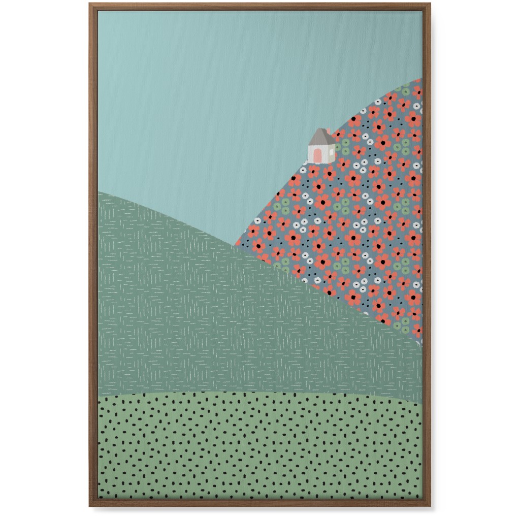 Floral Landscapes Wall Art, Natural, Single piece, Canvas, 24x36, Green