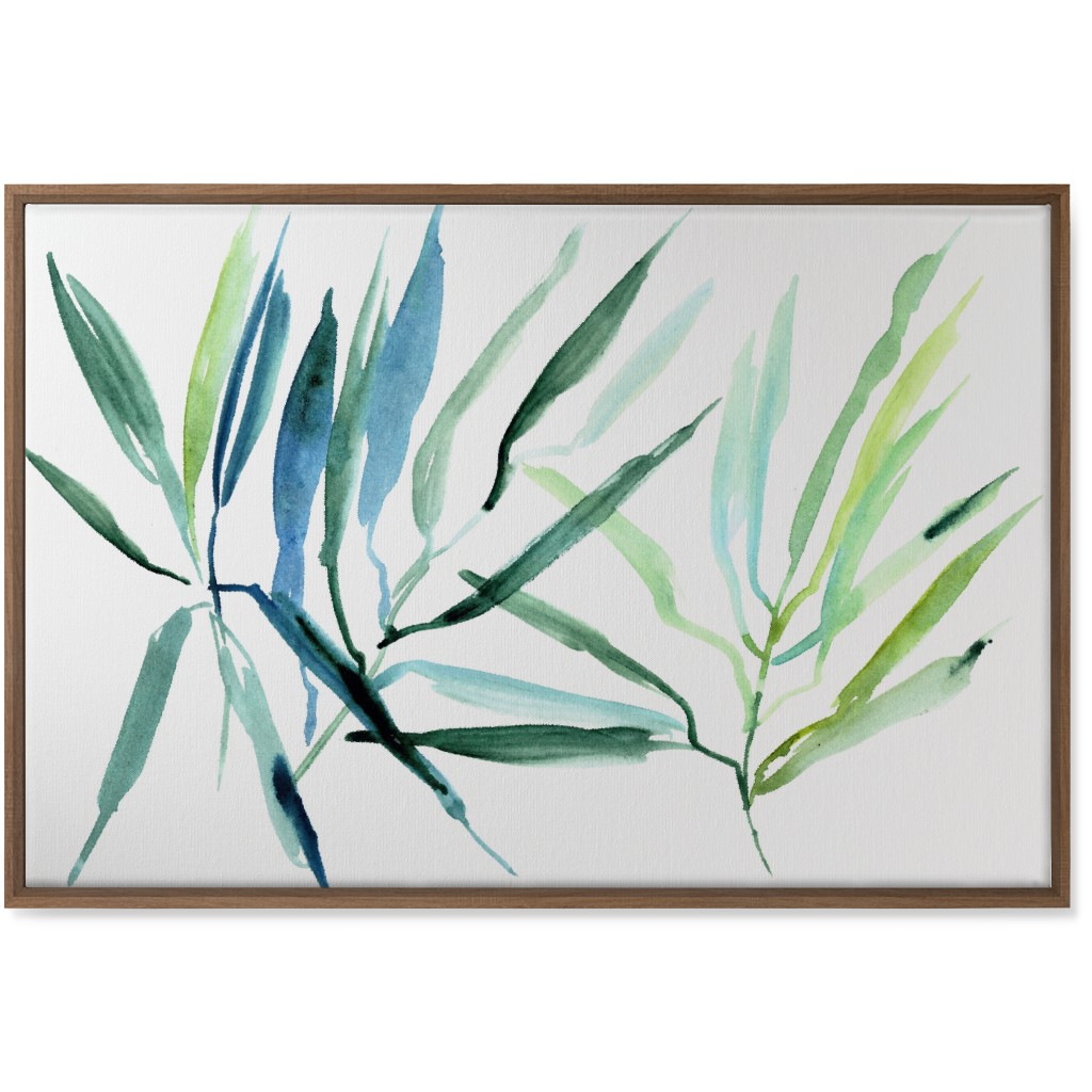 Watercolor Tropical Botanicals Wall Art, Natural, Single piece, Canvas, 24x36, Green