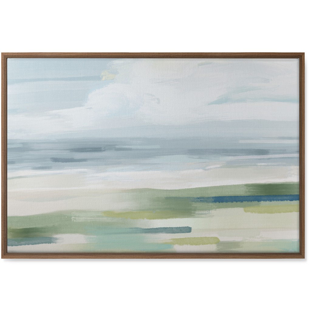 Shore Line Wall Art, Natural, Single piece, Canvas, 24x36, Blue, True Blue