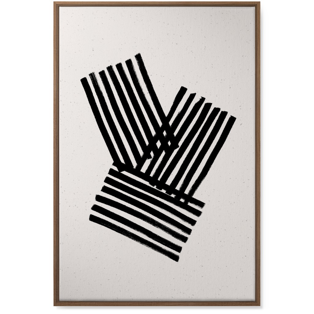 Kimono Stripes - Neutral Wall Art, Natural, Single piece, Canvas, 24x36, Beige, Pearl