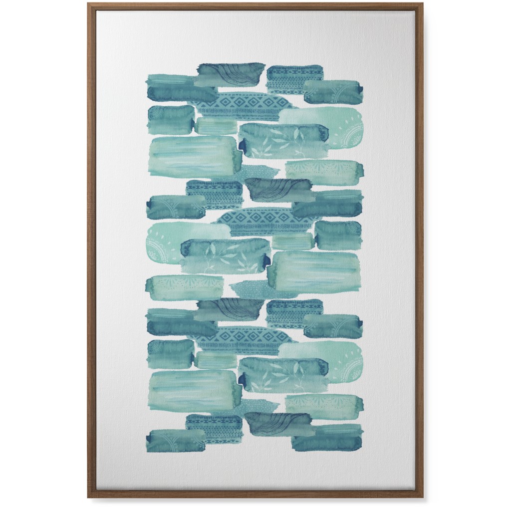 Brink Road Wall Art, Natural, Single piece, Canvas, 24x36, Green, Desert Green