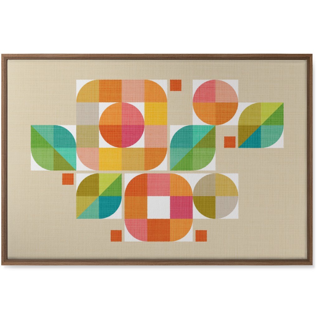 Mod Flower Box Wall Art, Natural, Single piece, Canvas, 24x36, Multicolor, Spring