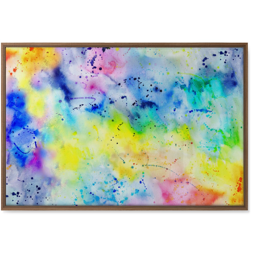 Rainbow Wash Watercolor - Multi Wall Art, Natural, Single piece, Canvas, 24x36, Multicolor