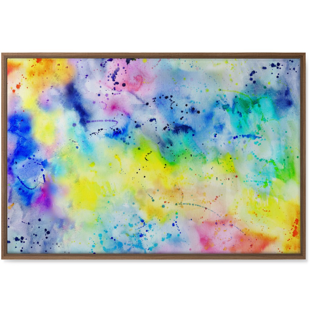 Rainbow Wash Watercolor - Multi Wall Art, Natural, Single piece, Canvas, 24x36, Multicolor