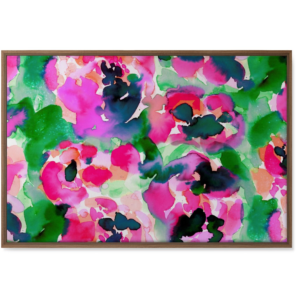 Abstract Flora Watercolor - Multi Wall Art, Natural, Single piece, Canvas, 24x36, Multicolor