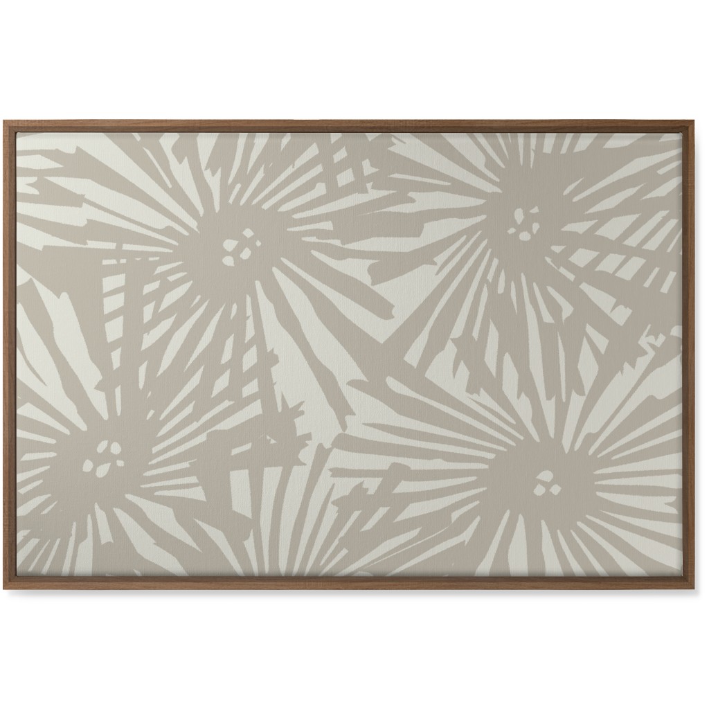 Large Cactus Flower Bloom - Beige Wall Art, Natural, Single piece, Canvas, 24x36, Beige, Pearl