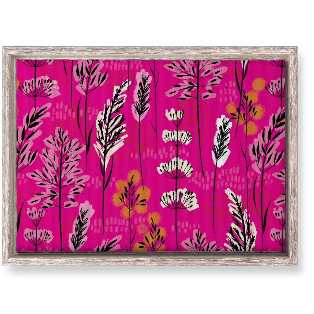 Wild Grasses on Pink Skies Wall Art, Rustic, Single piece, Canvas, 10x14, Pink