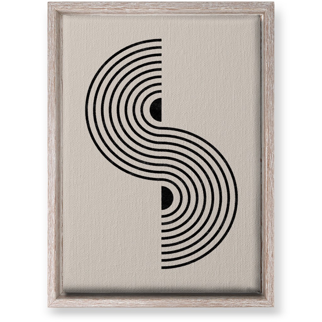 Minimal Geometric Lines - Neutral Wall Art, Rustic, Single piece, Canvas, 10x14, Beige