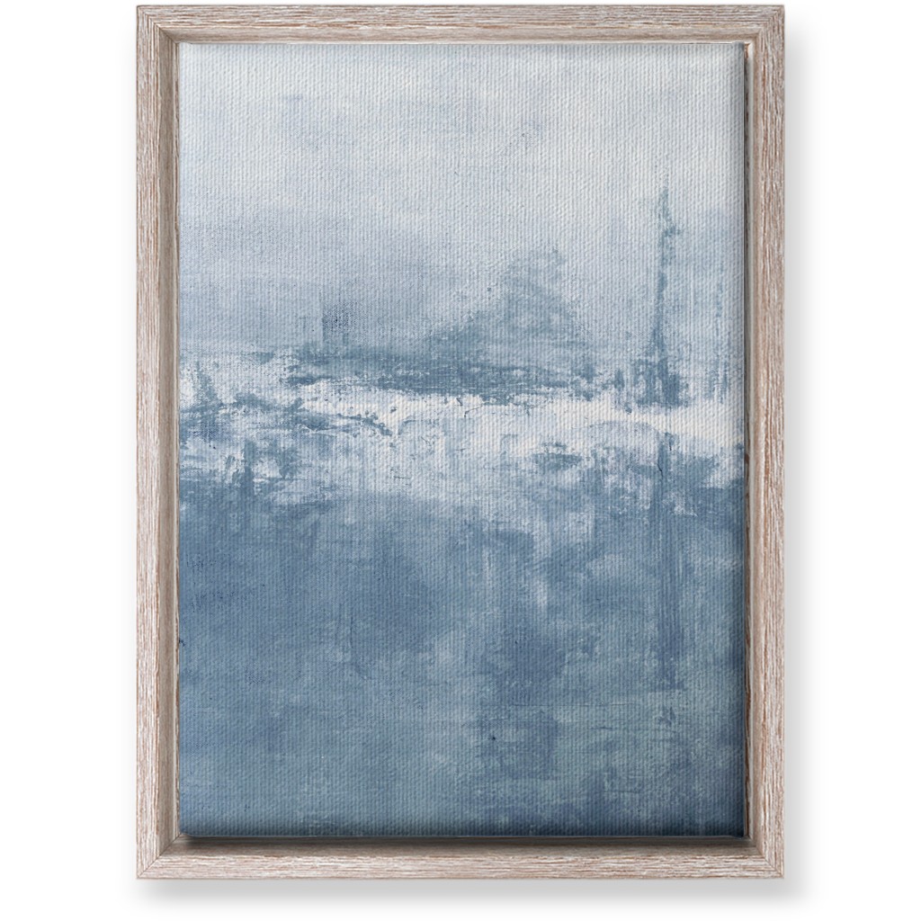 Right Tranquil Diptych - Blue Wall Art, Rustic, Single piece, Canvas, 10x14, Blue