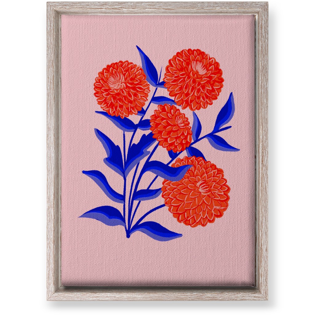 Red Marigolds - Vibrant Wall Art, Rustic, Single piece, Canvas, 10x14, Multicolor