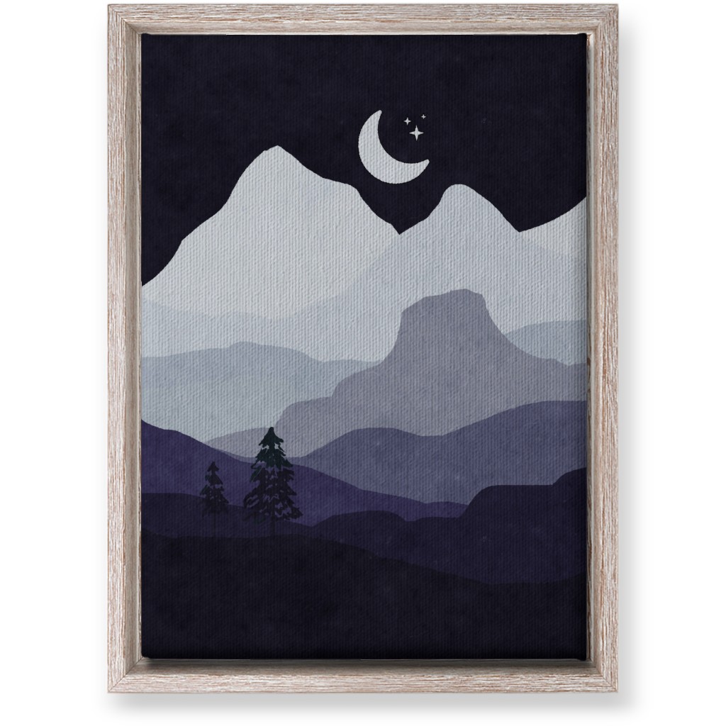 Mountain View Wall Art, Rustic, Single piece, Canvas, 10x14, Purple