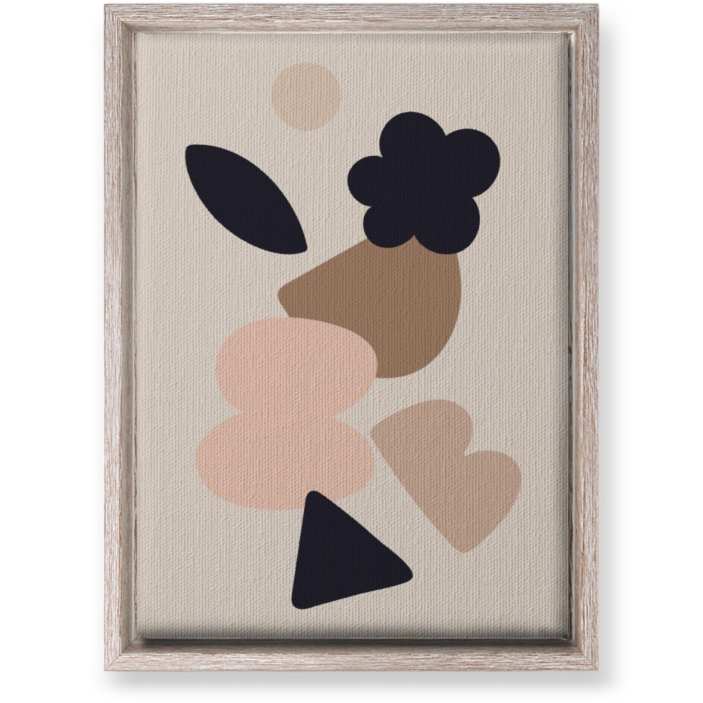 Collage Abstract - Neutral Wall Art, Rustic, Single piece, Canvas, 10x14, Beige