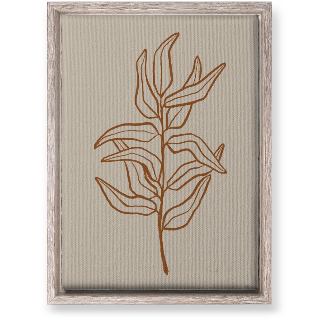 Botanical Eucalyptus Branch Wall Art, Rustic, Single piece, Canvas, 10x14, Beige, Golden