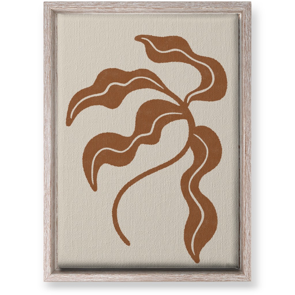 Minimalist Foliage - Neutral Wall Art, Rustic, Single piece, Canvas, 10x14, Beige, Pearl