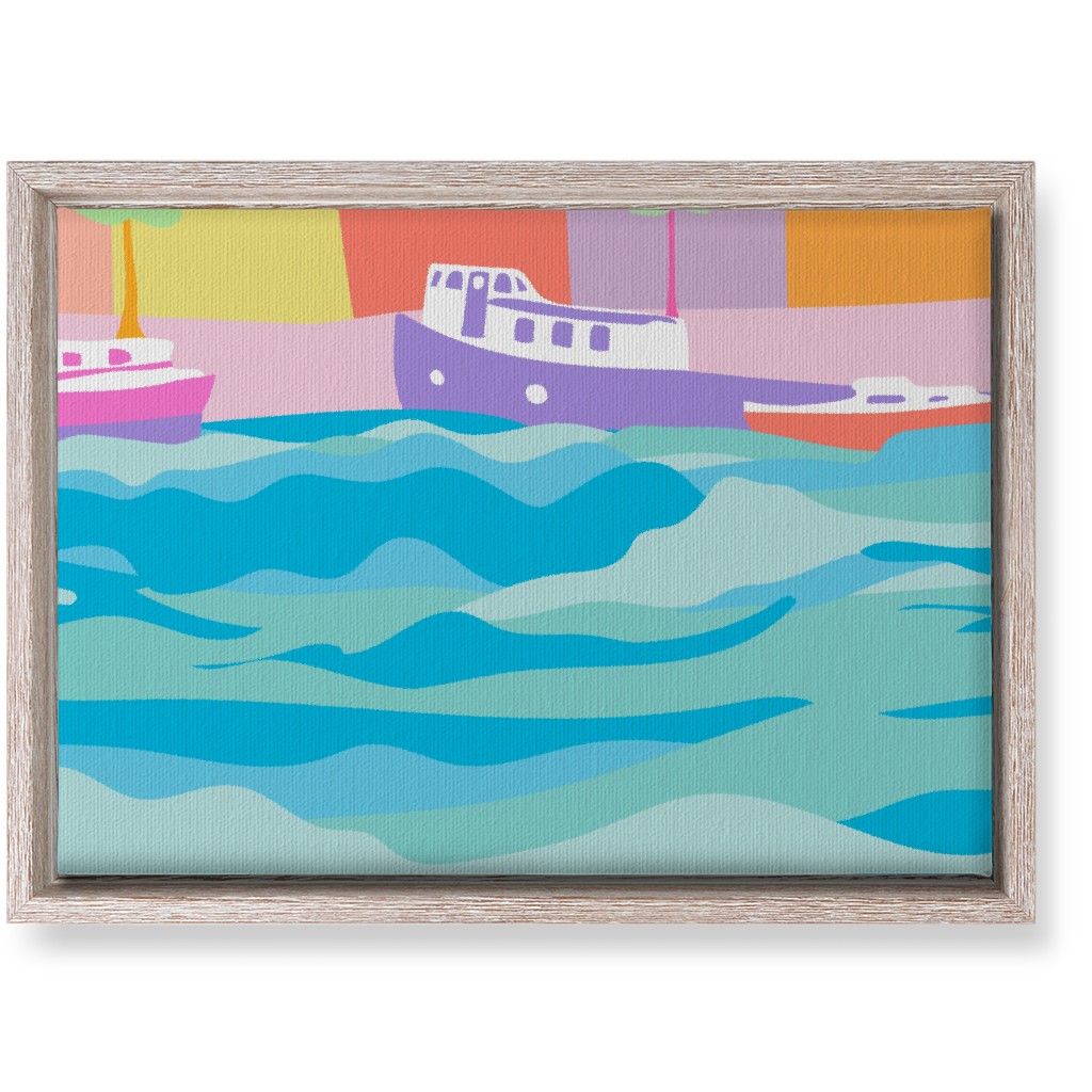 Minimalist Copenhagen Dock - Multi Wall Art, Rustic, Single piece, Canvas, 10x14, Multicolor