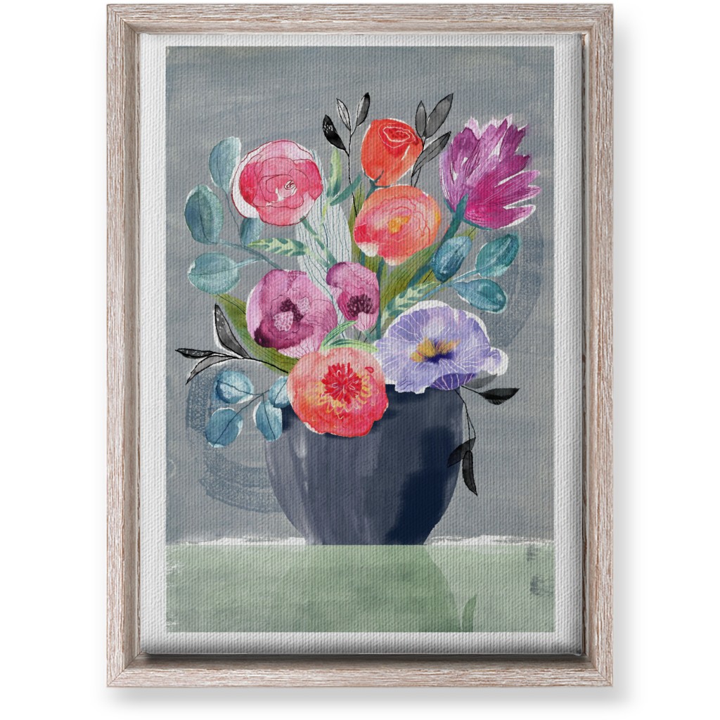 Floral Still Life - Multi Wall Art, Rustic, Single piece, Canvas, 10x14, Multicolor