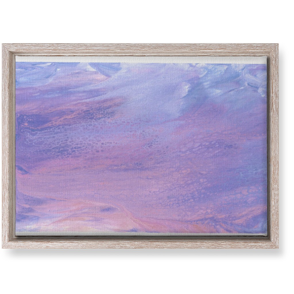 Acrylic Pour Sunset - Purple Wall Art, Rustic, Single piece, Canvas, 10x14, Purple