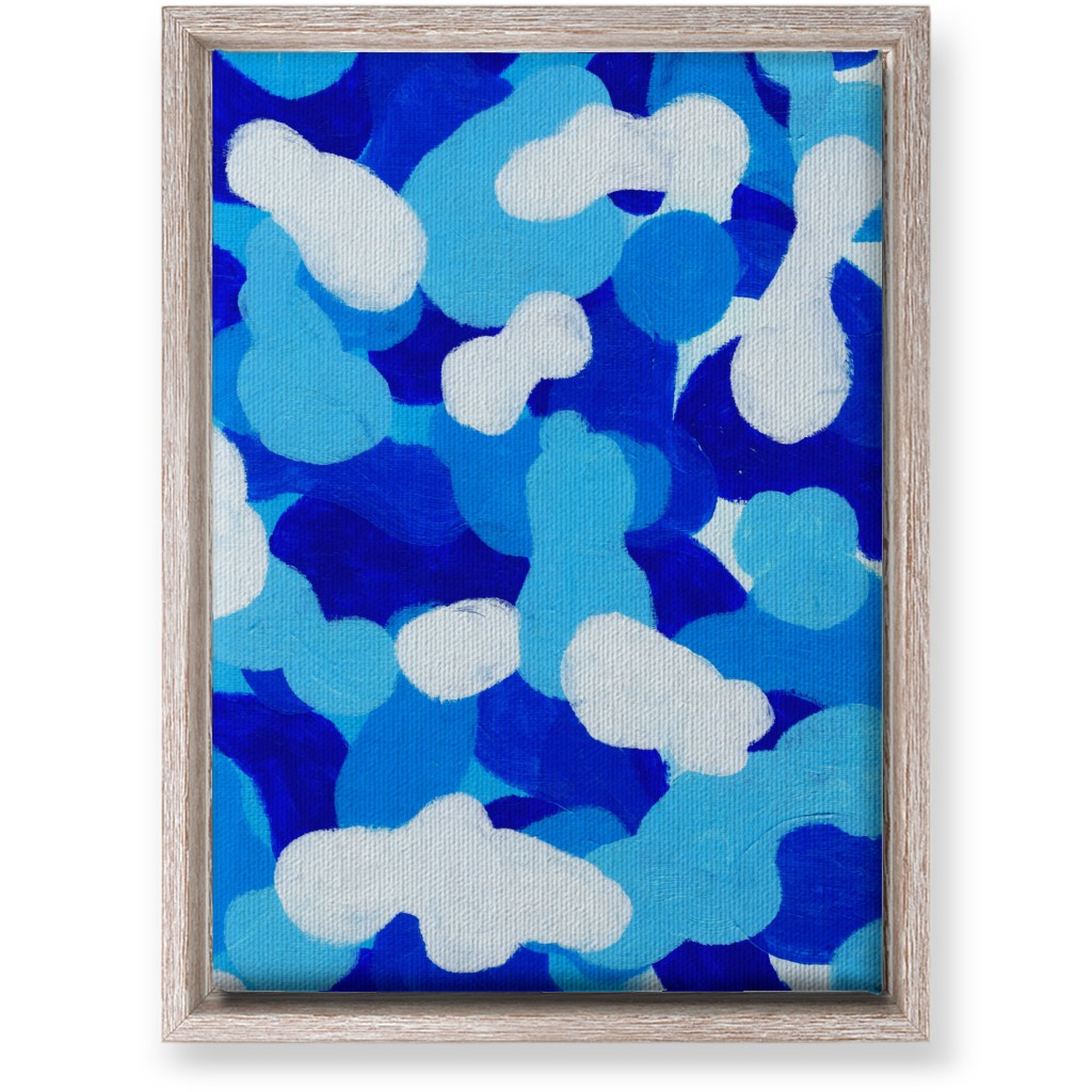 Abstract Cloud - Blue Wall Art, Rustic, Single piece, Canvas, 10x14, Blue, True Blue