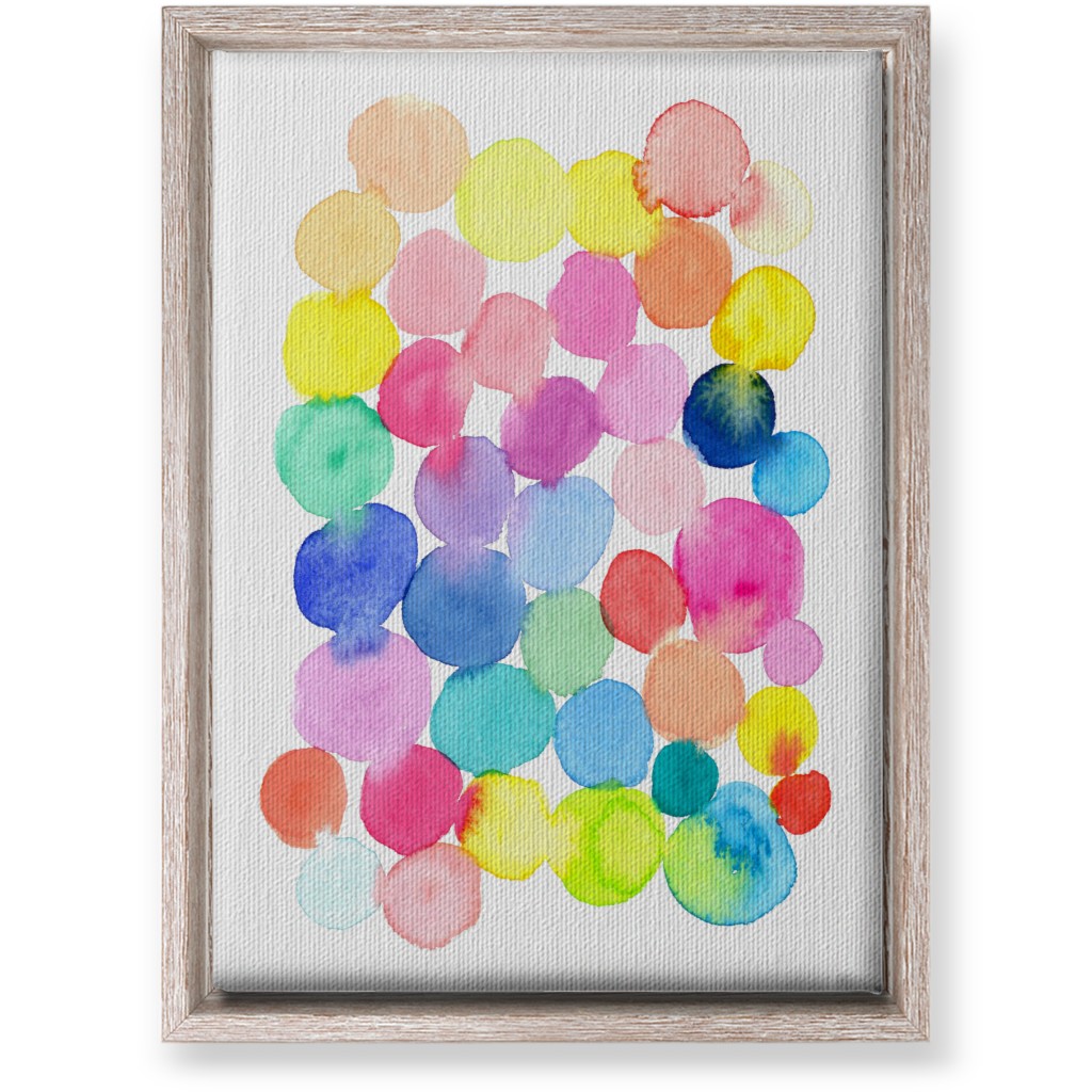 Watercolor Circles Wall Art, Rustic, Single piece, Canvas, 10x14, Multicolor