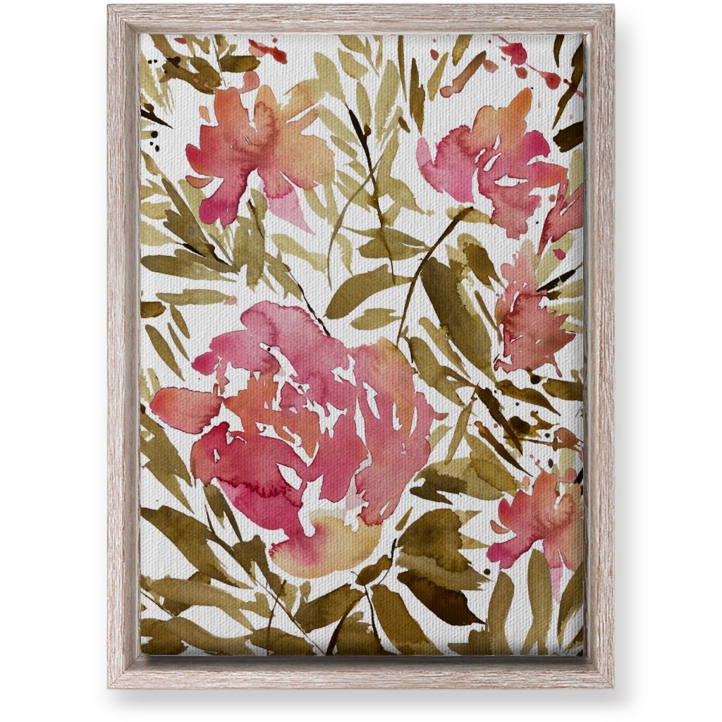 Bewildered - Pink and Green Wall Art, Rustic, Single piece, Canvas, 10x14, Pink, Bright Pink