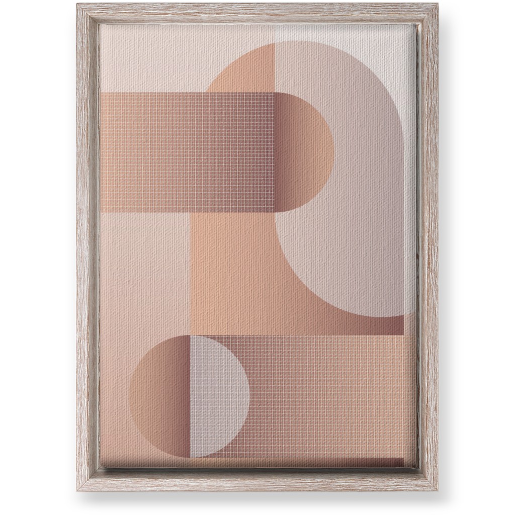 Geometric Arches - Neutral Wall Art, Rustic, Single piece, Canvas, 10x14, Pink, Bright Pink