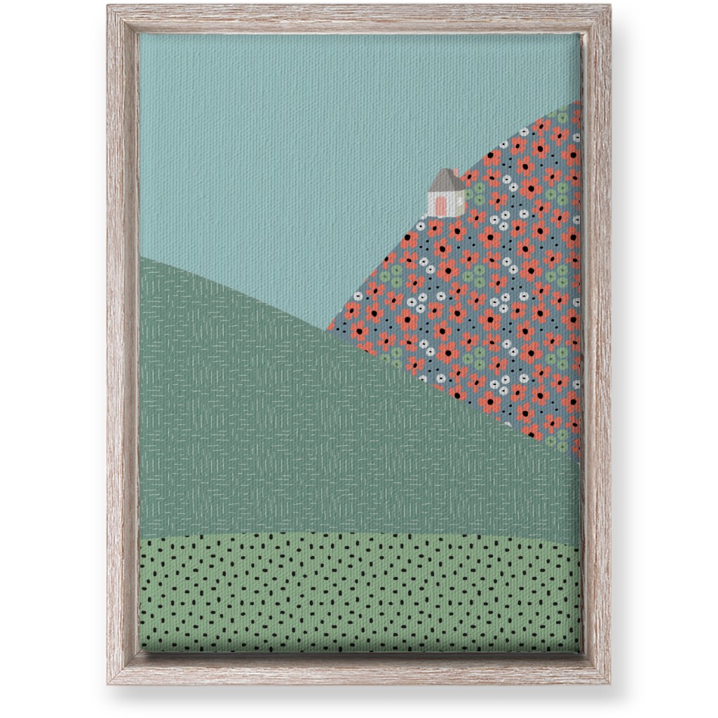 Floral Landscapes Wall Art, Rustic, Single piece, Canvas, 10x14, Green
