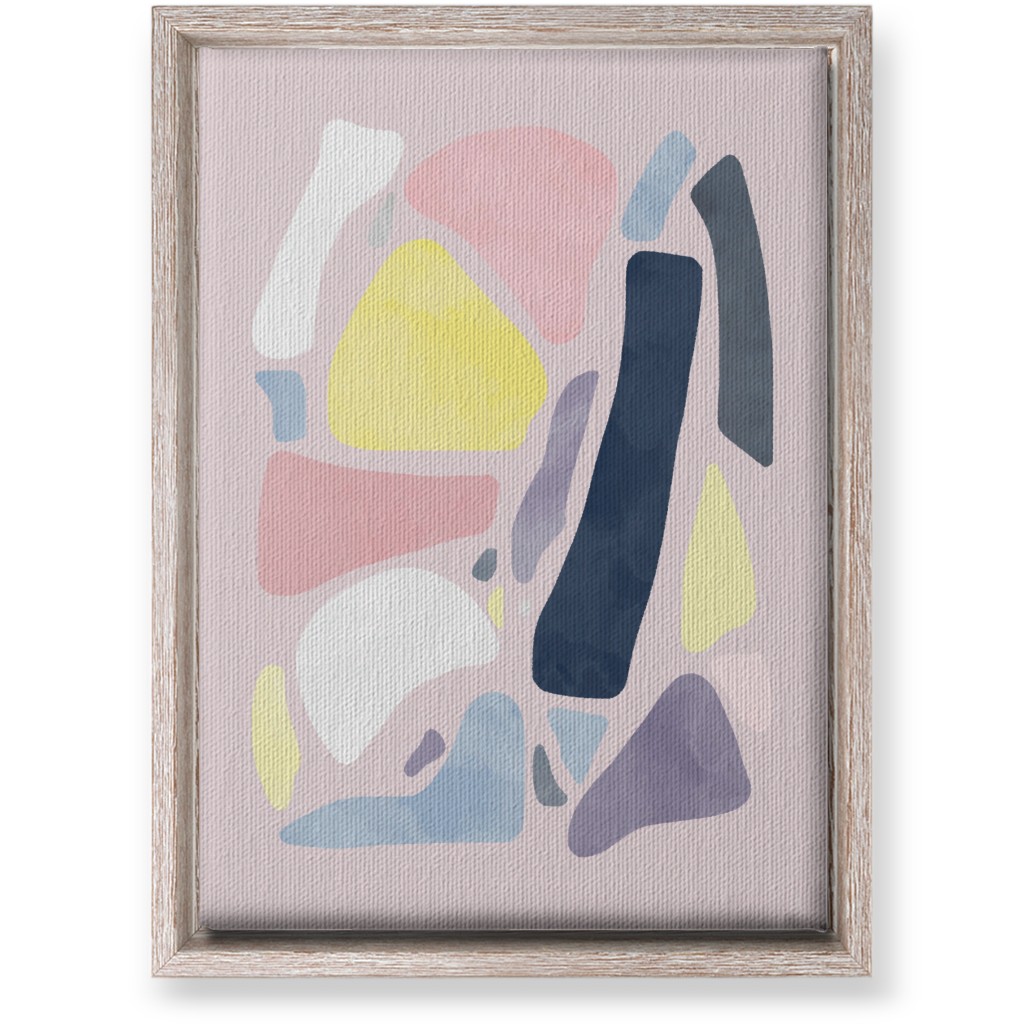 Organic Abstract Shapes - Multi Wall Art, Rustic, Single piece, Canvas, 10x14, Multicolor