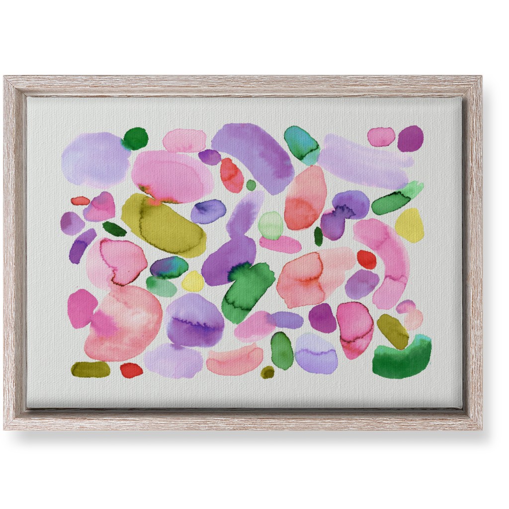 Summer Joy Watercolor Abstract - Pink Wall Art, Rustic, Single piece, Canvas, 10x14, Multicolor