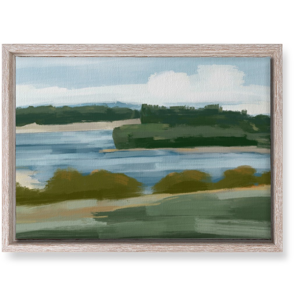 Abstract Lakeside Wall Art, Rustic, Single piece, Canvas, 10x14, Multicolor