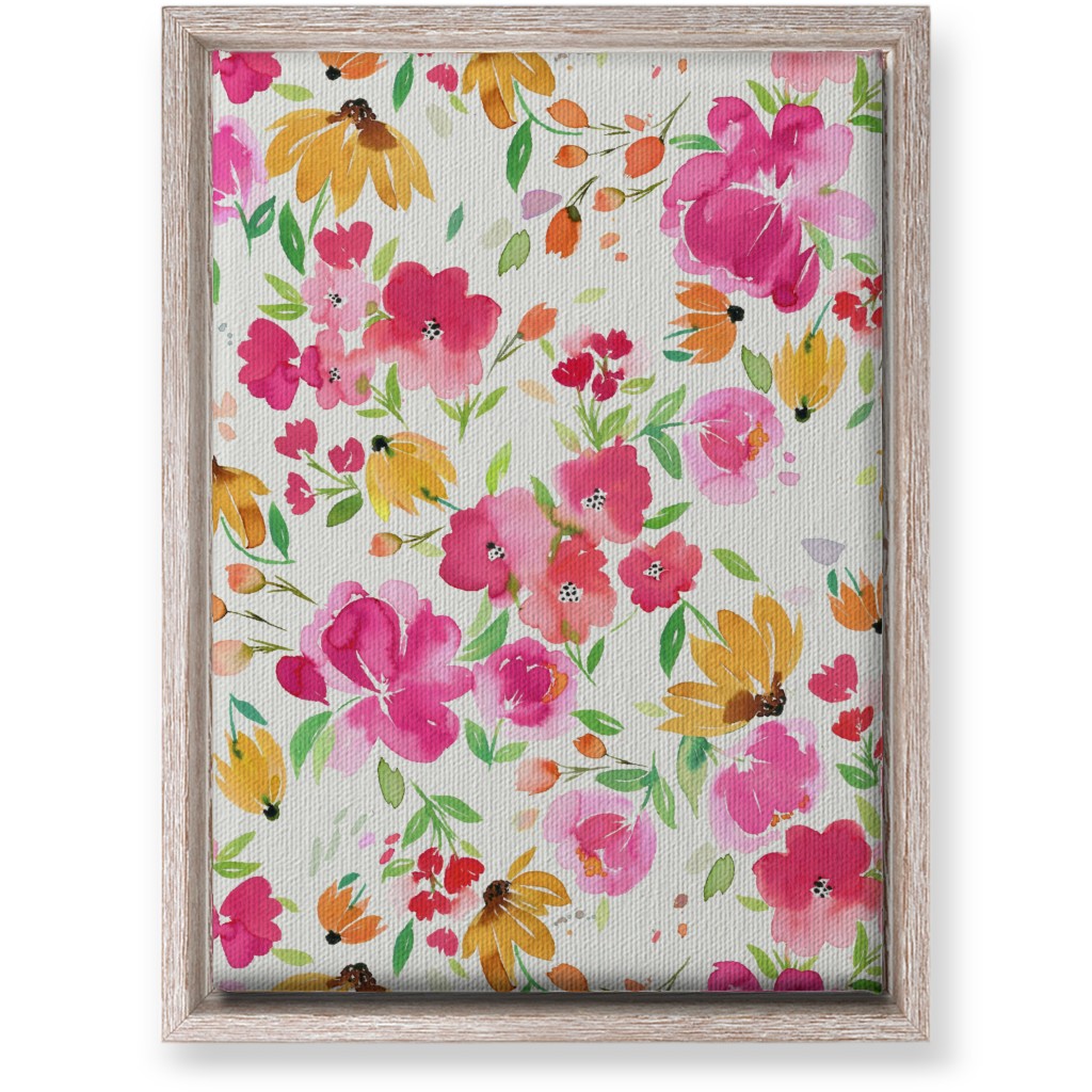 Smells Like Spring Wall Art, Rustic, Single piece, Canvas, 10x14, Pink, Bright Pink