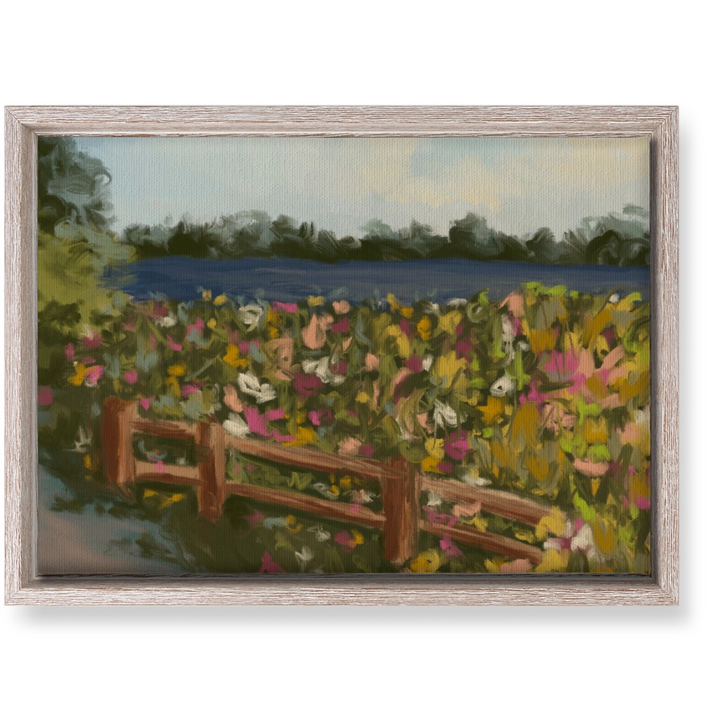 Painted Field of Flowers Wall Art, Rustic, Single piece, Canvas, 10x14, Multicolor