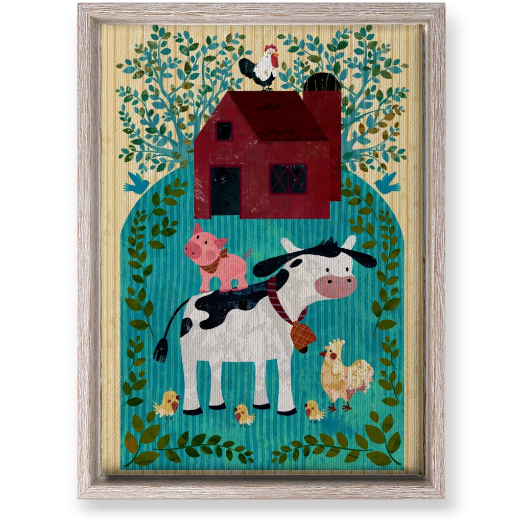 Farm Life - Animals & Barn Wall Art, Rustic, Single piece, Canvas, 10x14, Multicolor