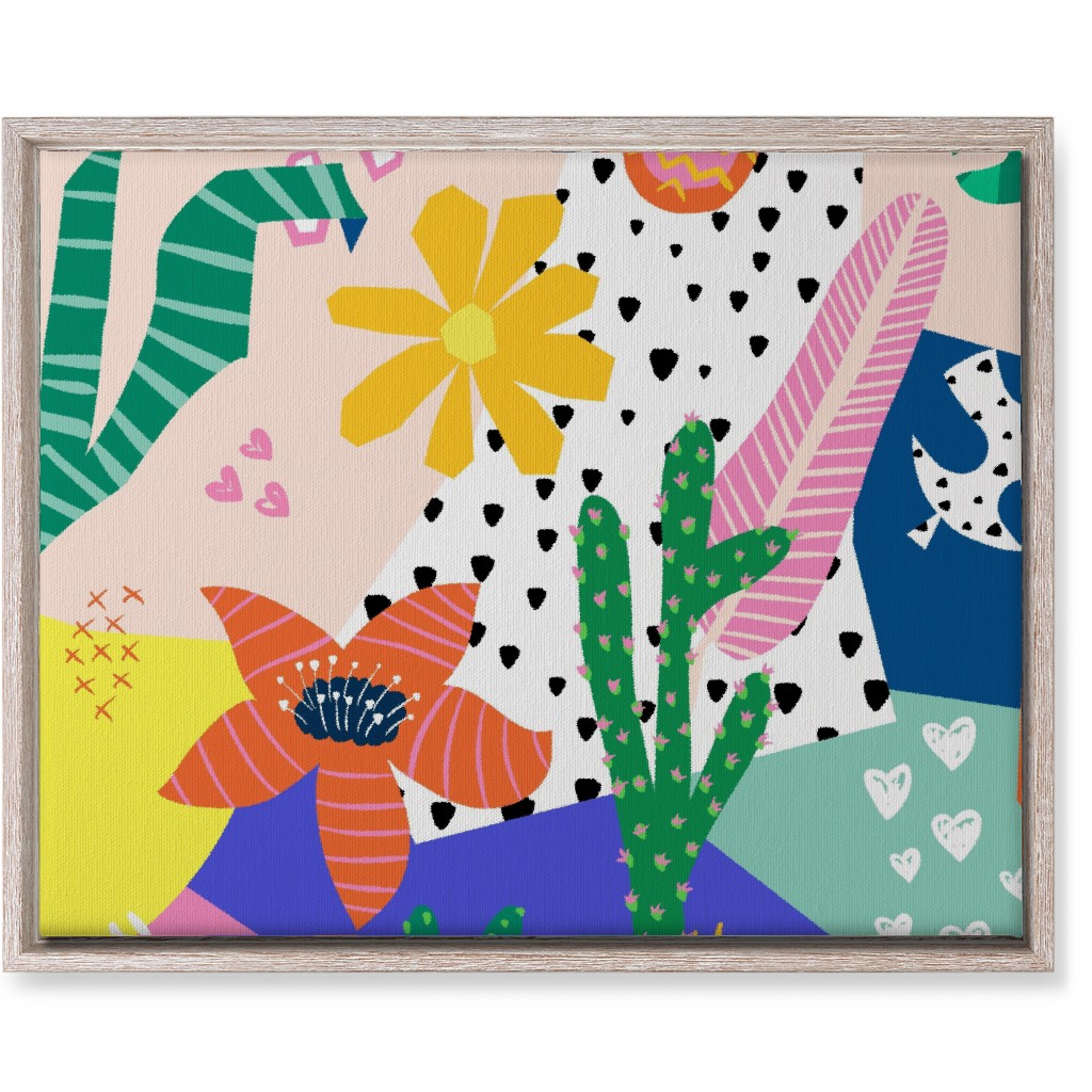 Tropical Birds Collage Wall Art, Rustic, Single piece, Canvas, 16x20, Multicolor