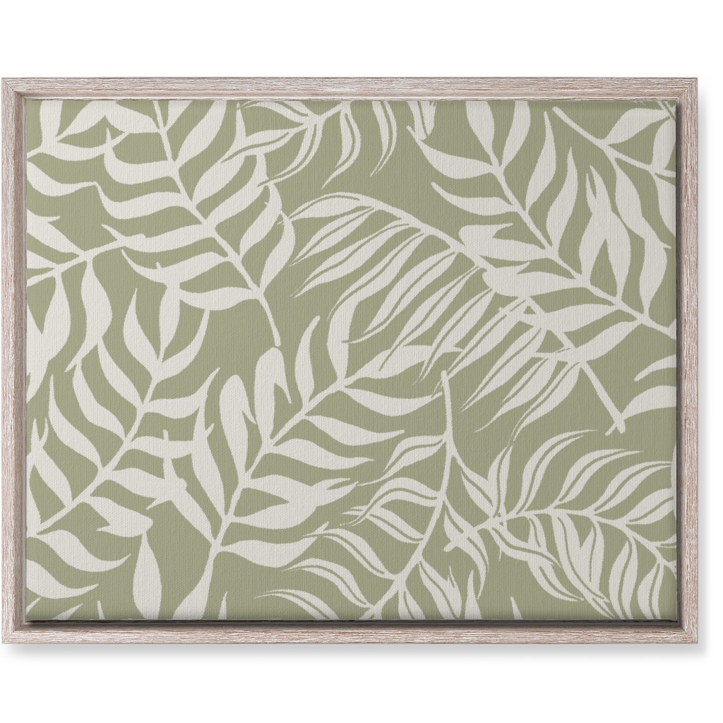 Moving Palms Wall Art, Rustic, Single piece, Canvas, 16x20, Green, Sage