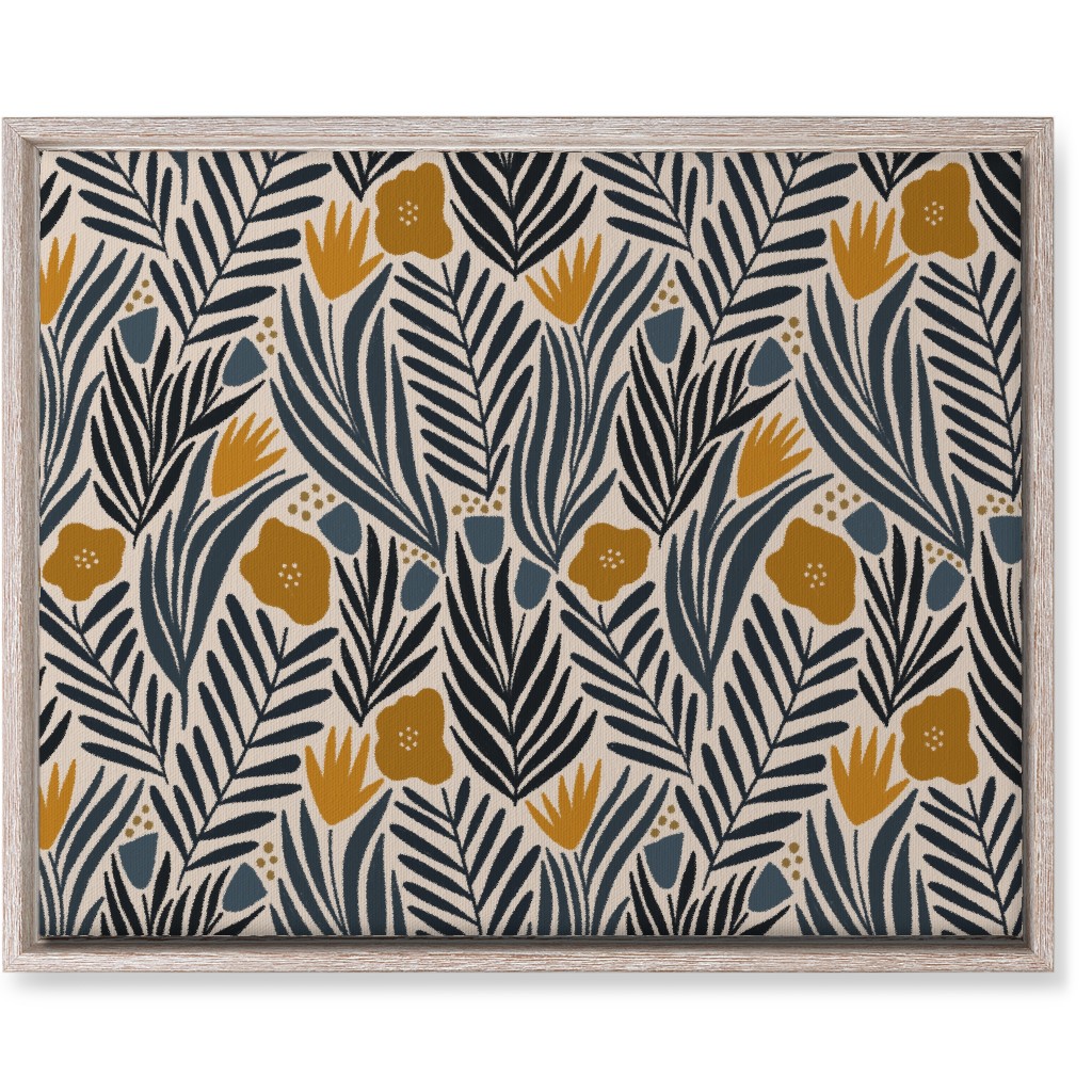 Nadia - Gold & Black Wall Art, Rustic, Single piece, Canvas, 16x20, Multicolor