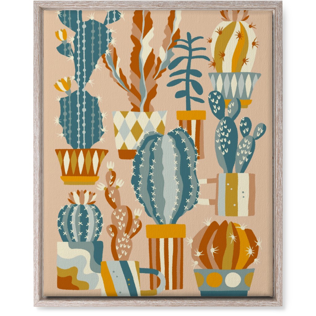 Cactus Love - Multi Wall Art, Rustic, Single piece, Canvas, 16x20, Multicolor