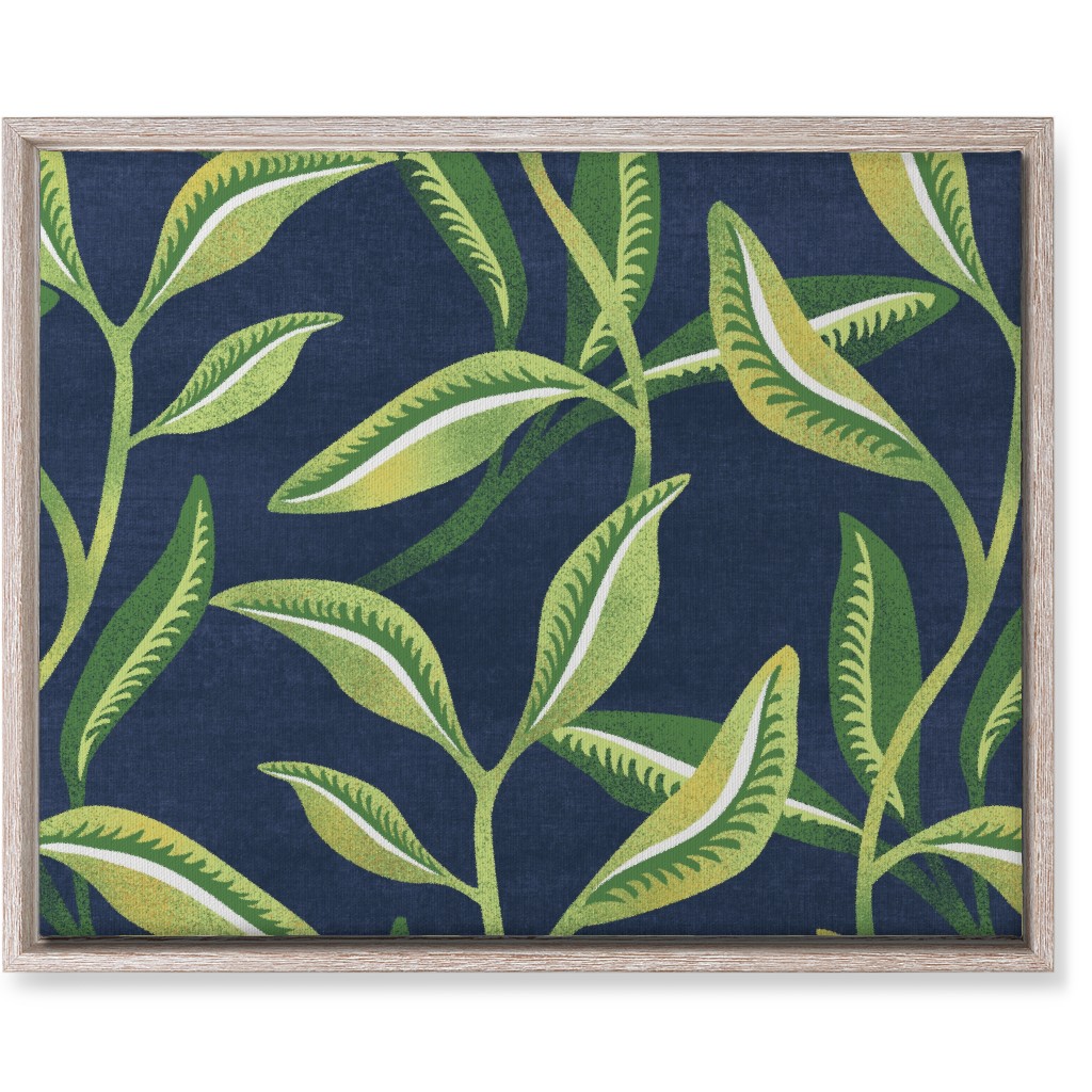 Leafy Vines - Green Wall Art, Rustic, Single piece, Canvas, 16x20, Green