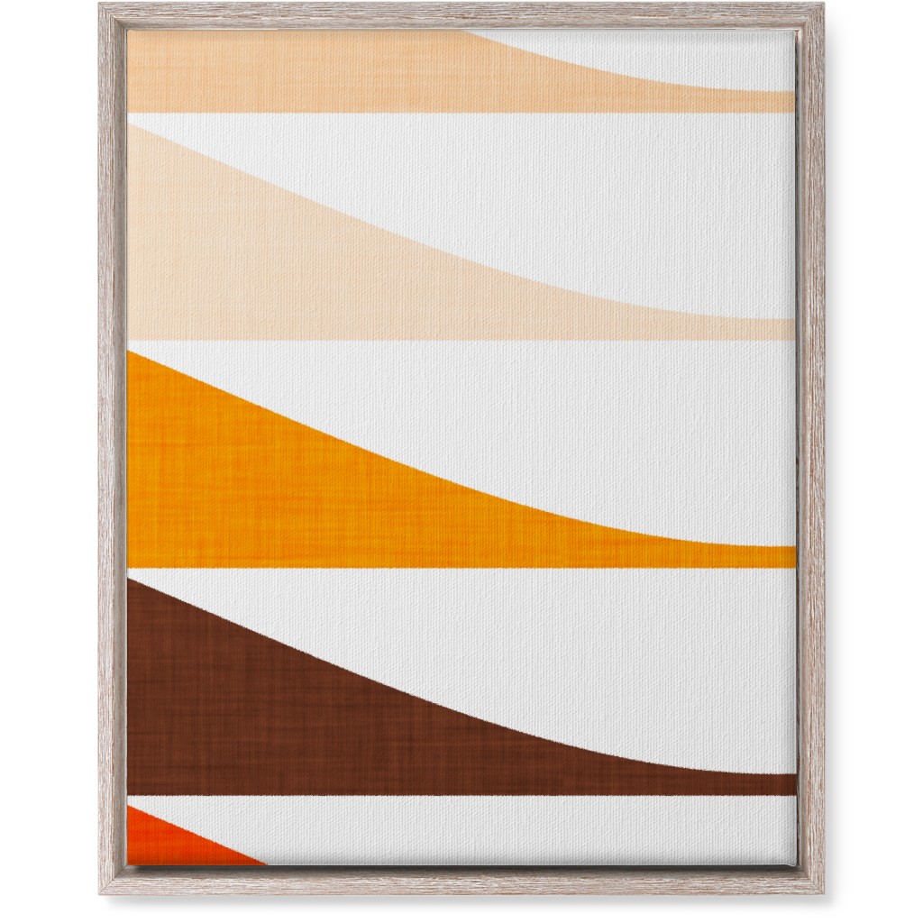 Retro Waves - Warm Wall Art, Rustic, Single piece, Canvas, 16x20, Multicolor
