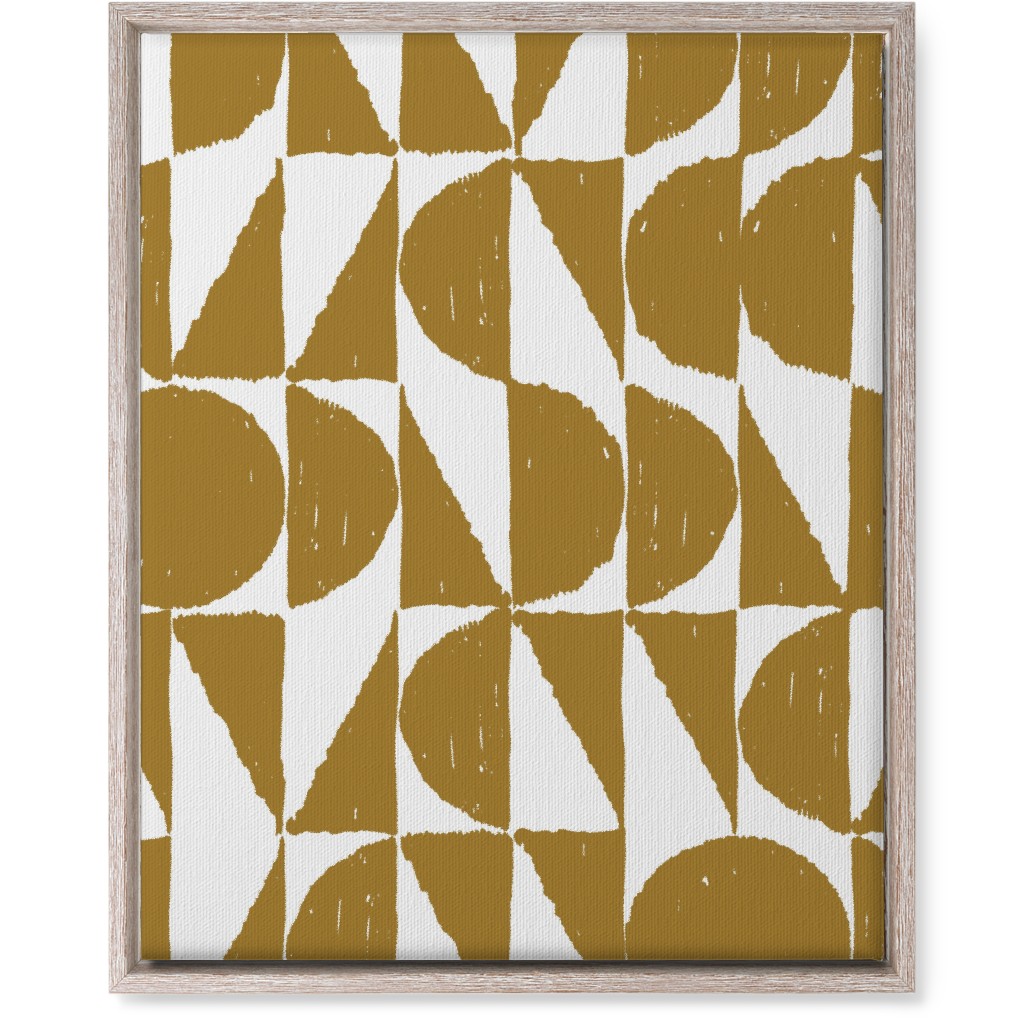 Mod Shapes Wall Art, Rustic, Single piece, Canvas, 16x20, Yellow