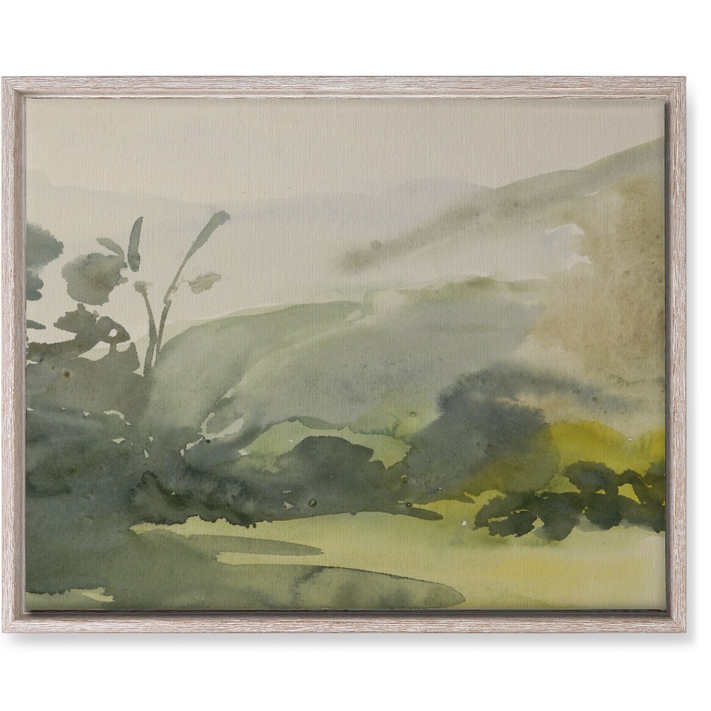 Meadow Morning Wall Art, Rustic, Single piece, Canvas, 16x20, Green